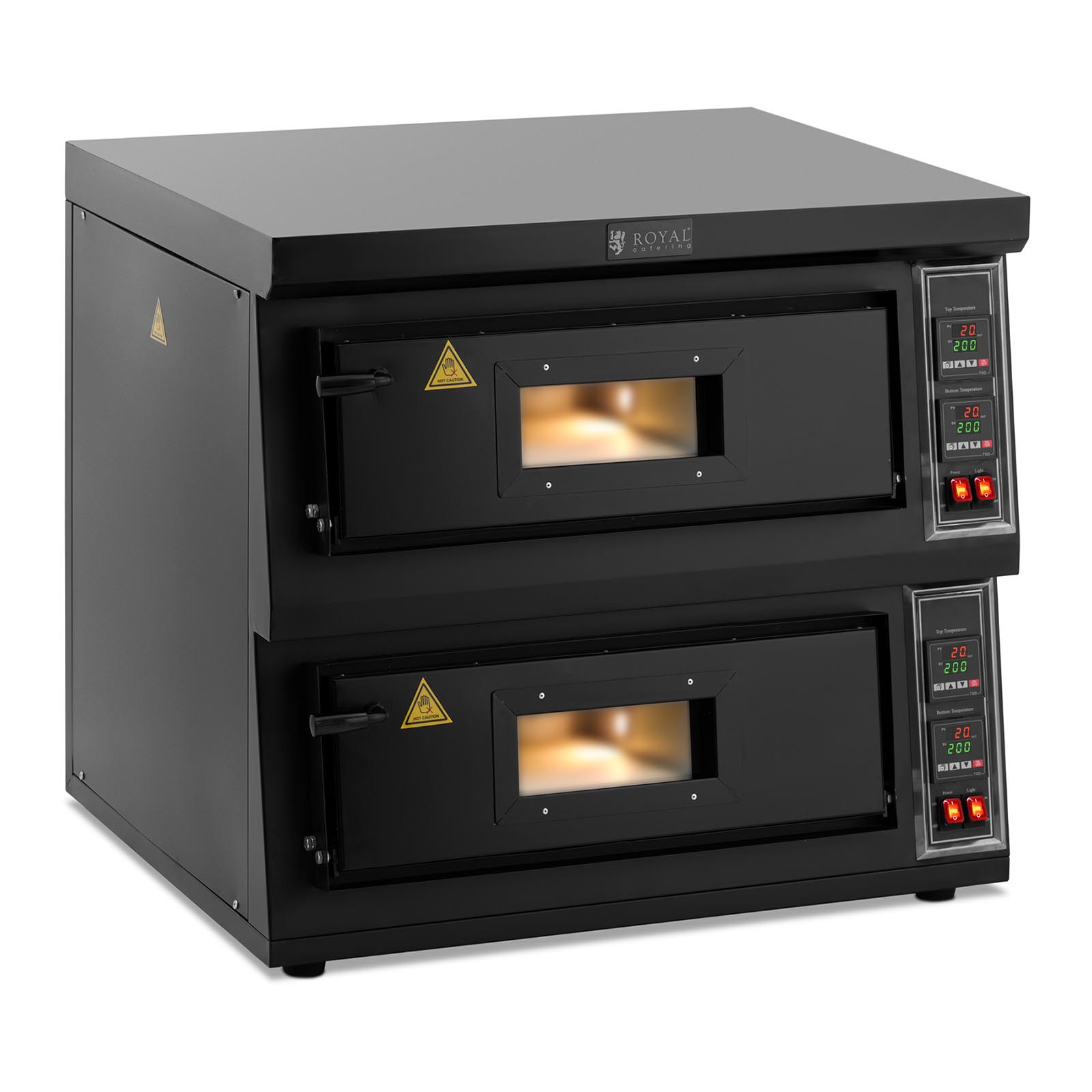 Pizza pec – 2 komory – 8400 W – Ø 58 cm – Royal Catering