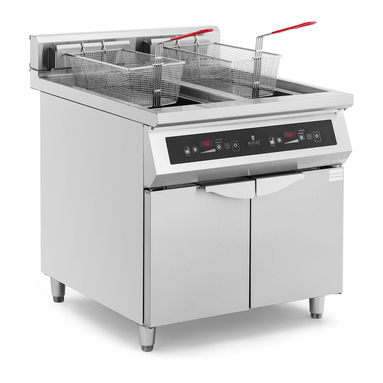 Indukčná fritéza - 2 x 30 l - 60 až 190 °C