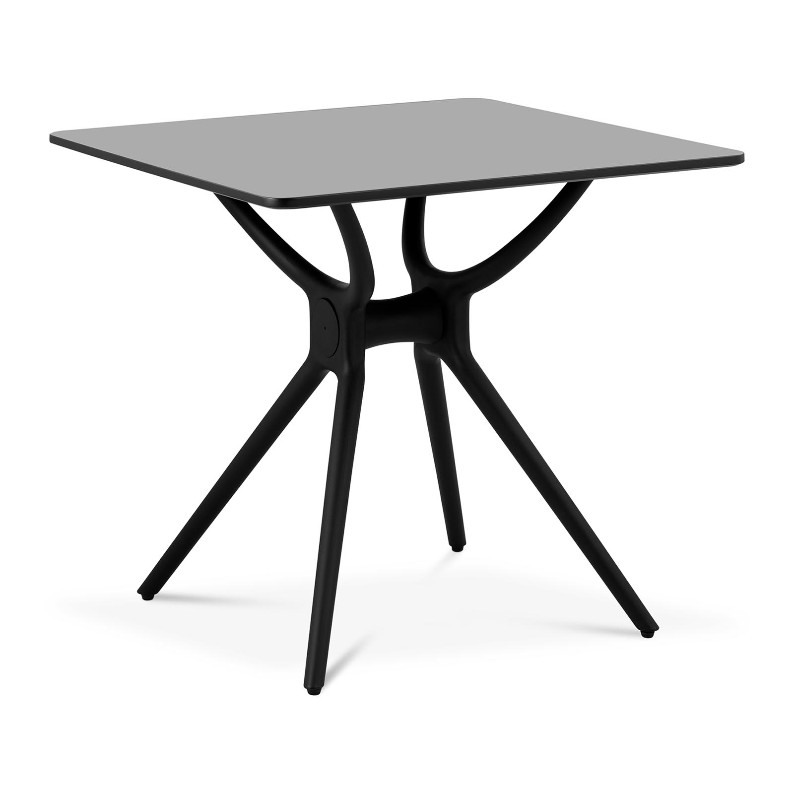 Stôl - štvorcový - 80 x 80 cm - čierny